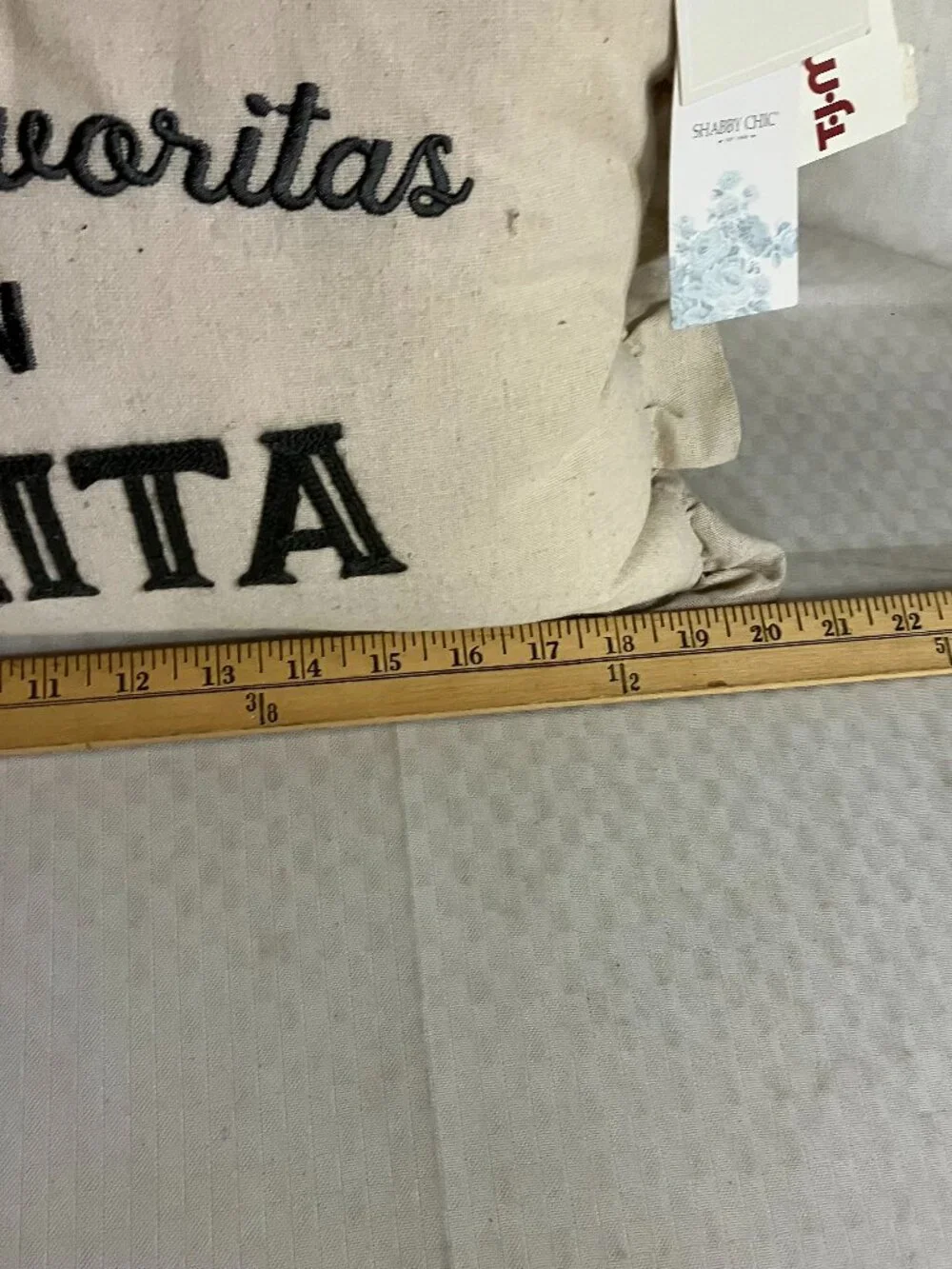 Shabby Chic Decorative Pillow 18x12